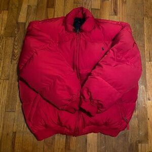 Polo Ralph Lauren Red Puffer Jacket XL GREAT CONDITION